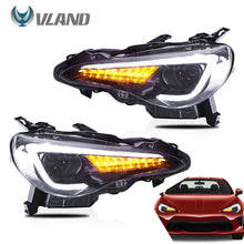 Laden Sie das Bild in den Galerie-Viewer, VLAND Headlamp Car Headlights Assembly for 2012-2016 Scion FR-S 2017-2019 Toyota 86 Head light moving turn signal Dual Beam Lens