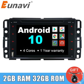 Eunavi 2 Din Android 10 samochodowy odtwarzacz dvd radio dla chevroleta/Silverado/Tahoe/Monte GMC Yukon/Denali/Acadia 2din gps stereo multimedia