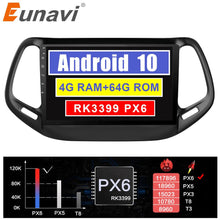 Załaduj zdjęcie do przeglądarki galerii, Eunavi car radio stereo multimedia player for Jeep Compass 2017 2 din headunit Android 10 system GPS TDA7851 Subwoofer USB