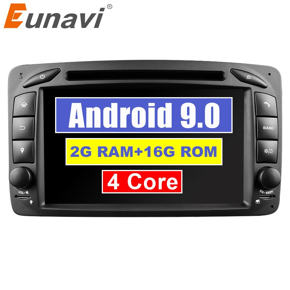 Eunavi 2 Din Android 9.0 Car DVD Player For Benz W203 W208 W209 W210 W463 Vito Viano TDA7851 Multimedia radio stereo headunit pc