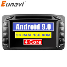 Cargar imagen en el visor de la galería, Eunavi 2 Din Android 9.0 Car DVD Player For Benz W203 W208 W209 W210 W463 Vito Viano TDA7851 Multimedia radio stereo headunit pc