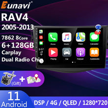 Cargar imagen en el visor de la galería, Eunavi 4G QLED 2 Din Android 11 Car Radio Head unit Multimedia Video Player For Toyota RAV4 Rav 4 2005 2006 2007 - 2013 DVD GPS