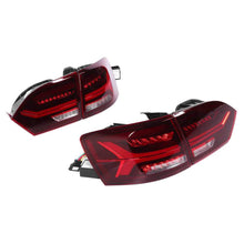 Cargar imagen en el visor de la galería, Full LED Dynamic Tail Lights Cherry Red Lens IP67 Waterproof Fit for MK6 YAB-ST-0215AH Car Styling2011 2012 2013 2014