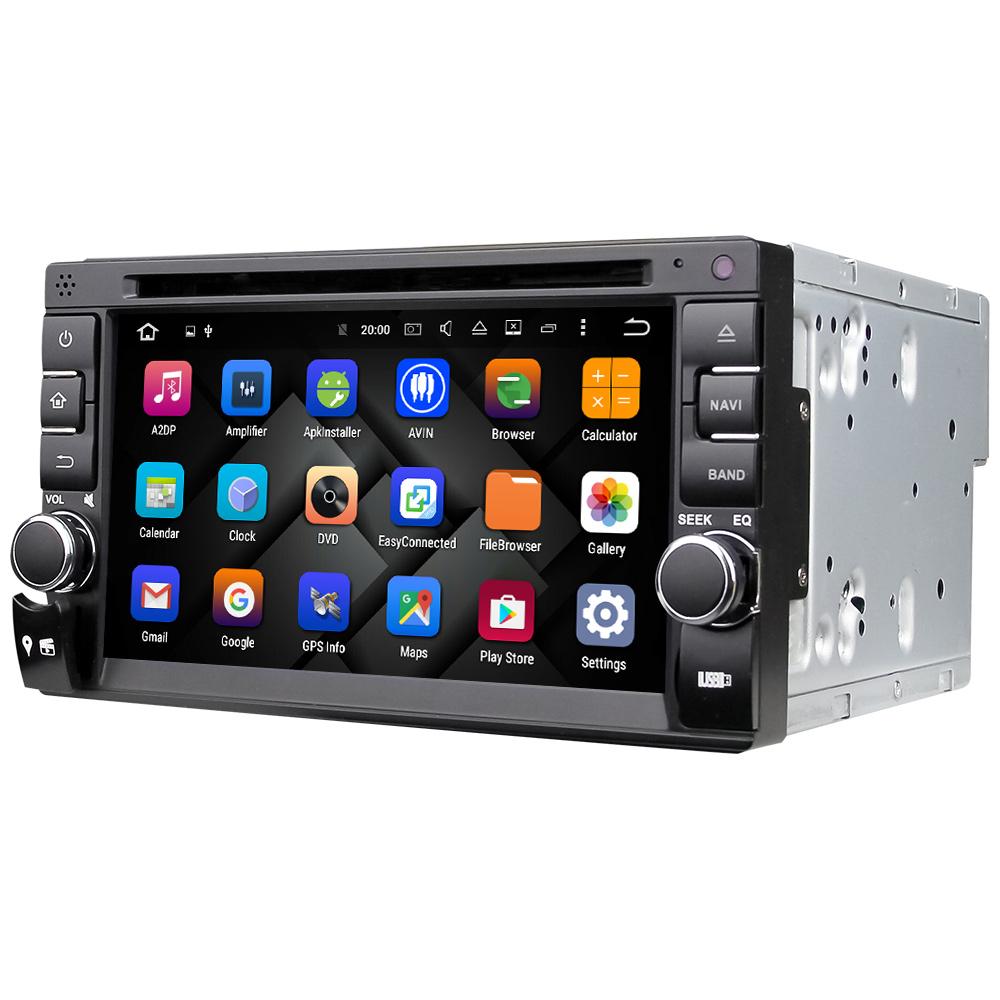 Eunavi Quad Cord 2 Din Android 9.0 Car DVD GPS Stereo Radio Player 2 din universal car DVD WIFI BT PX30 A53 2g RAM