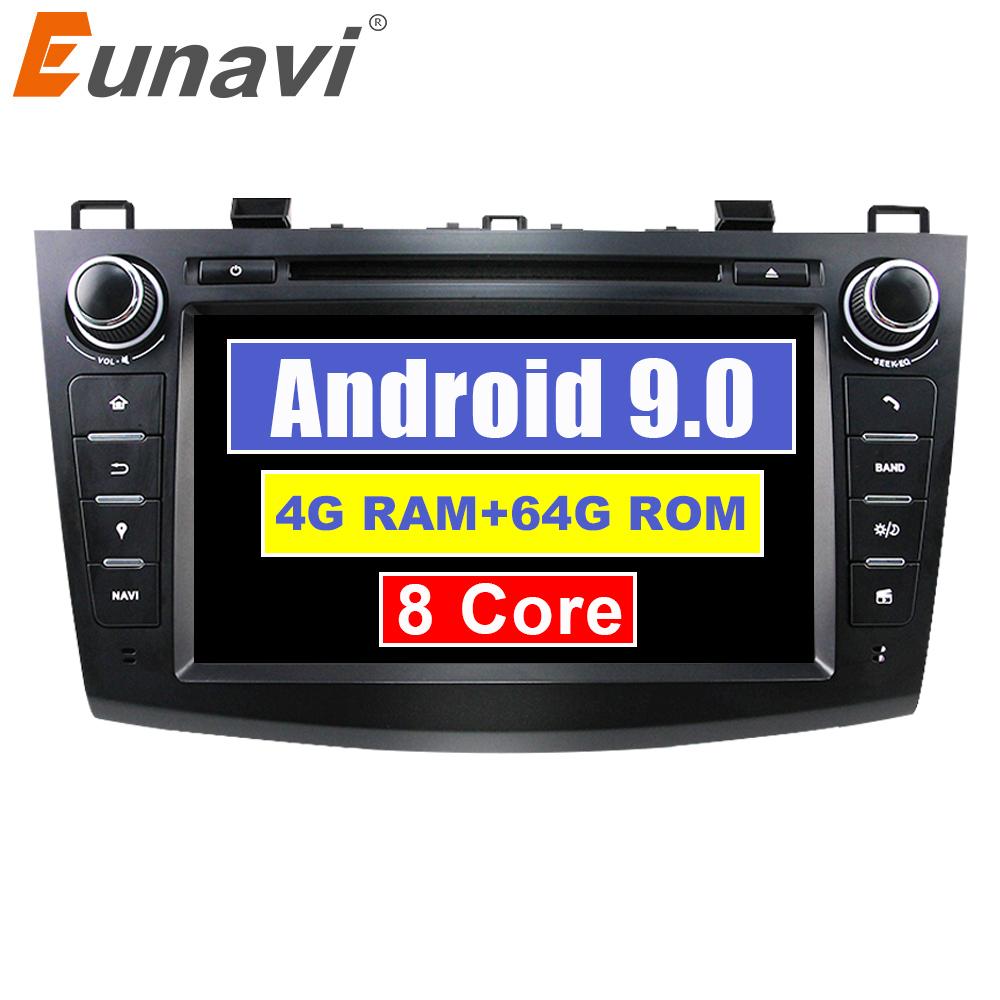 Eunavi 2 din TDA7851 Android 9 Car DVD Multimedia Player for MAZDA 3 2007-2012 2din gps navigation radio 4GB 64GB stereo dsp bt