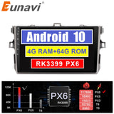 Eunavi Android 10 system car radio multimedia player for Toyota Corolla E140/150 2007-2011 auto radio WIFI GPS navigation USB