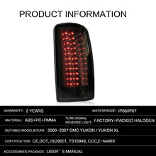 Załaduj zdjęcie do przeglądarki galerii, VLAND Tail Lights Assembly For GMC Yukon Chevrolet Tahoe Suburban 2000-2006 Tail Lamp Turn Signal Reverse Lights LED DRL Light