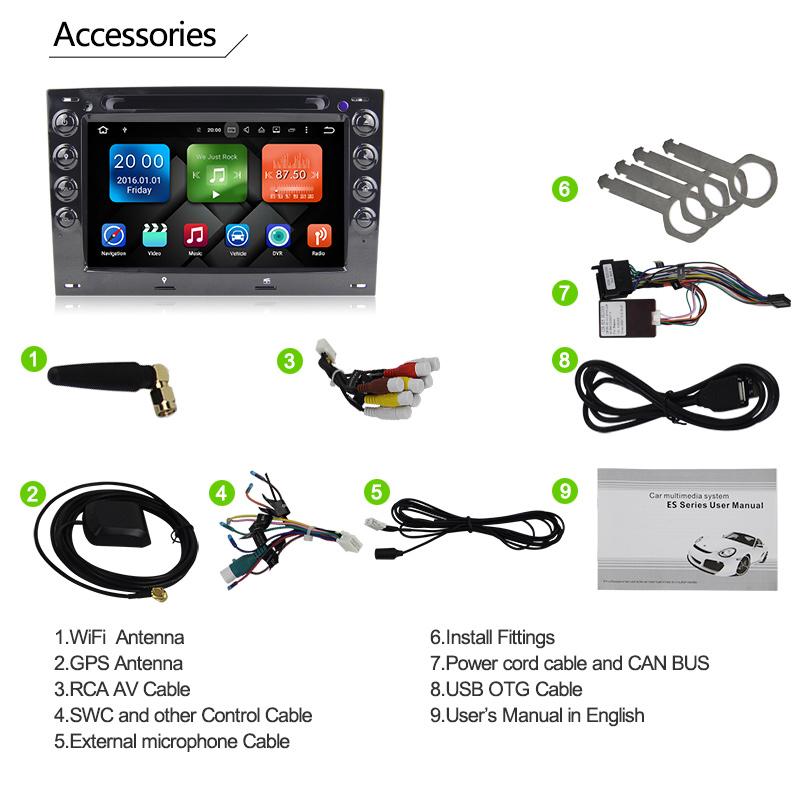 Eunavi 2 din Android 10 Car Multimedia player for Renault Megane 2 ii 2006 2007 2008 2009 2010 Automotivo DVD Radio GPS DSP 4G