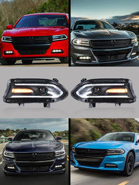 VLAND Car Headlamp Headlight Assembly Fit For Dodge Charger 2015-2019 Full LED Headlamp With DRL Sequential Turn Signal Light