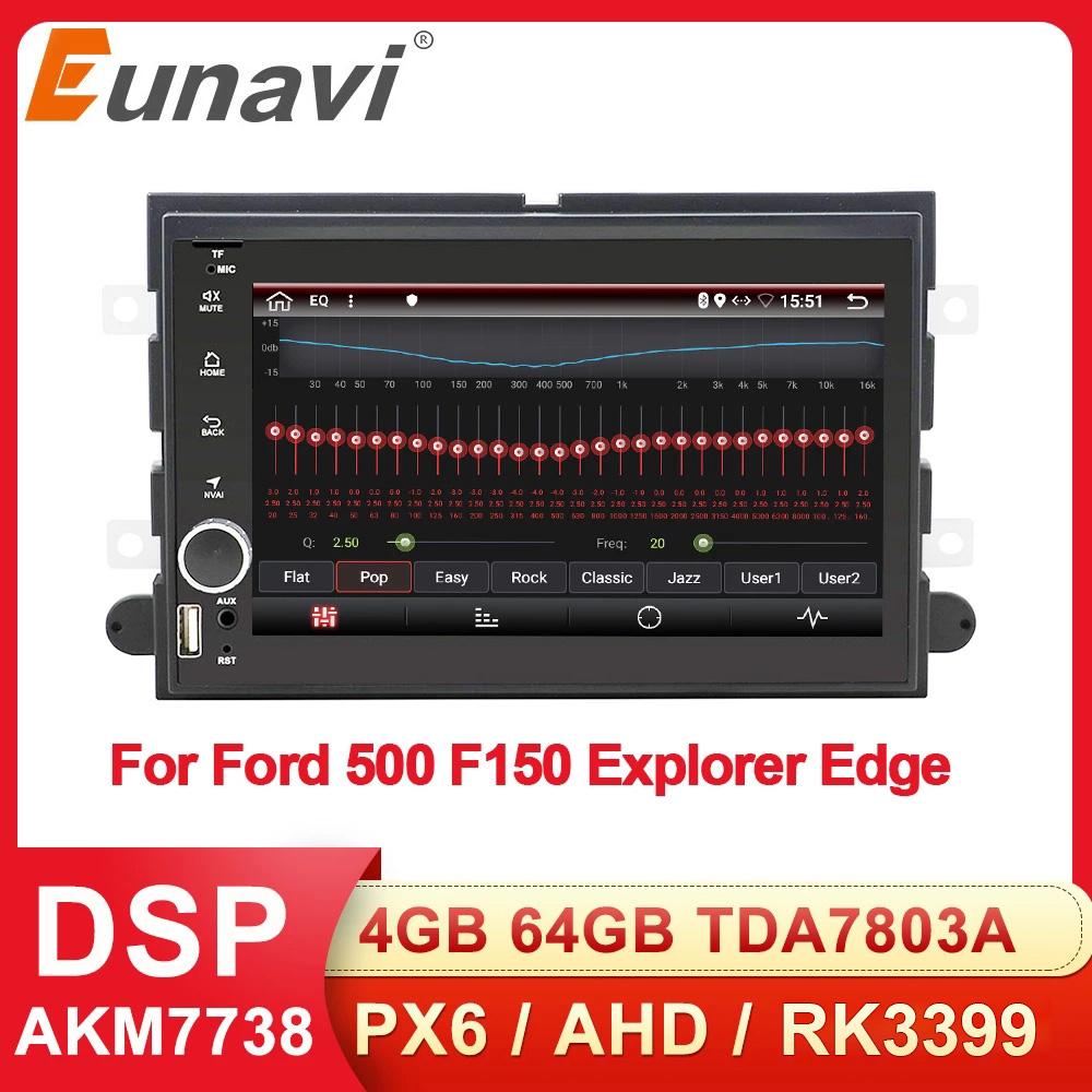 Eunavi 2 Din Auto Multimedia Player Android 9 Radio GPS Für Ford 500 F150 Explorer Edge Expedition Mustang Fusion Freestyle WIFI