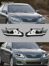 Laden Sie das Bild in den Galerie-Viewer, VLAND Headlamp Car Headlights Assembly for Toyota Camry 2010 2011 Headlight with moving turn signal Dual Beam Lens Plug-and-play