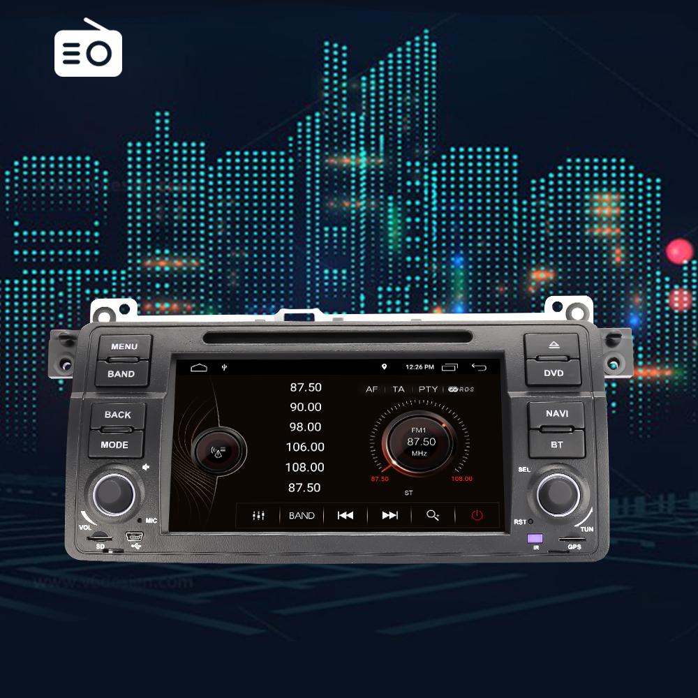 Eunavi 1 din Android 10.0 Auto DVD-Player für BMW E46 M3 Rover 3 Serie 7 Zoll Radio Stereo GPS Navigation Head Unit Wifi DSP USB