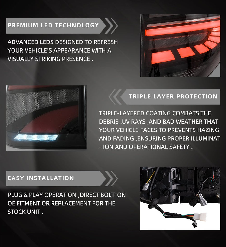 VLAND Factory Wholesales 6th Gen Armada Rear Light 2010-UP Led Tail Lights For Nissan Patrol Royale Y62