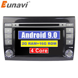 Eunavi 2 Din Android 9.0 Car DVD 7 inch Quad core Autoradio GPS Navigation For Fiat Bravo 2007 2008 2009 Car Radio Stereo WIFI