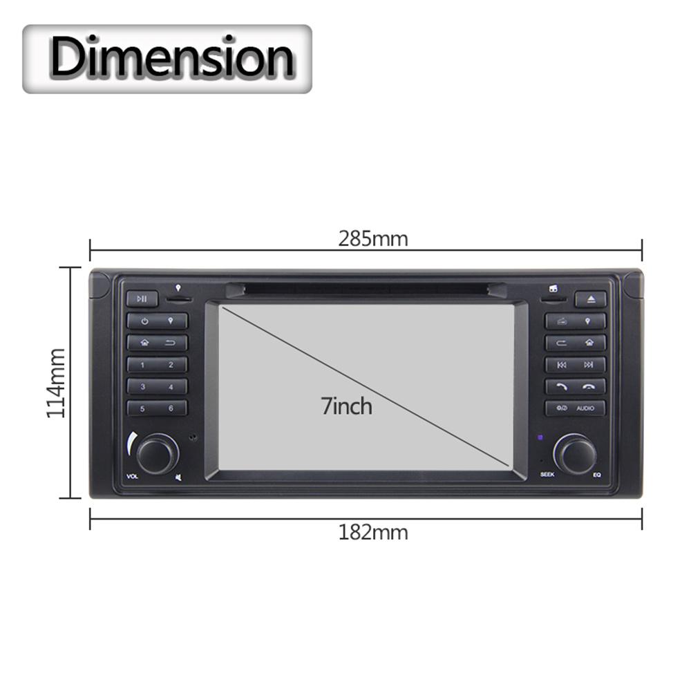 Eunavi 1 Din 7'' Car DVD GPS navigaation Radio Stereo For BMW E39 1996-2003 E53 X5 multimedia player with touch screen swc bt