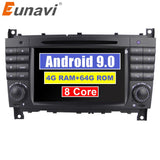 Eunavi 8 rdzeni 2 Din Android 9 radio samochodowe dvd gps dla Mercedes/Benz W203 W209 W219 W169 A160 C180 C200 C230 C240 CLK200 CLK22 DSP