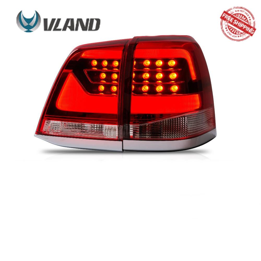 VLAND Tail Lights Assembly For Toyota Land Cruiser 2008-2015 Taillights Tail Lamp With Turn Signal Reverse Lights DRL Light