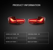 Laden Sie das Bild in den Galerie-Viewer, Vland Car Lamp Assembly For BMW F30 Tail Lights 2013-2019 F80 M3 LED Taillamps M4 Design 320 325i LED Signal With Sequential