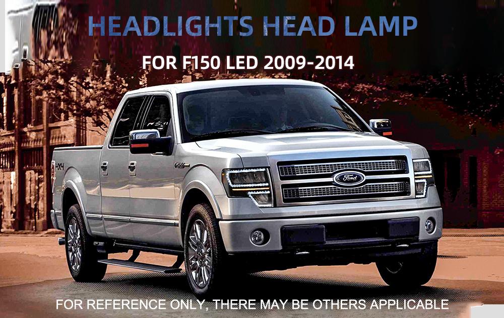 Vland Headlights Assembly For Ford F-150 2009-2014 With Full LED Start up Animation DRL Raptor Front Lamps