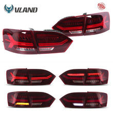 Charger l&#39;image dans la galerie, Full LED Dynamic Tail Lights Cherry Red Lens IP67 Waterproof Fit for MK6 YAB-ST-0215AH Car Styling2011 2012 2013 2014