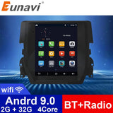 Eunavi 2Din Android Car Radio Multimedia Player For Honda Civic 2016 Vertical Tesla screen Stereo Head Unit Navigation GPS Radio