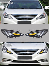 Cargar imagen en el visor de la galería, VLAND Headlamp Car Headlight Assembly for Hyundai Sonata 2011 2012 2013 2014 Head light with demon eye