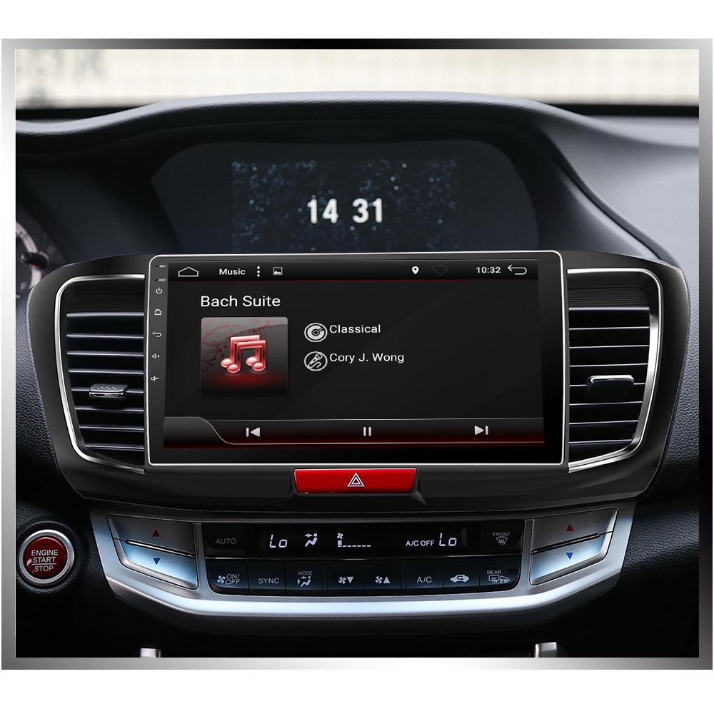 Eunavi 2 din Android 10 Car Radio Multimedia Player For Honda Accord 9th 2013-2016 GPS Navigation touch screen 1024*600 RDS WIFI