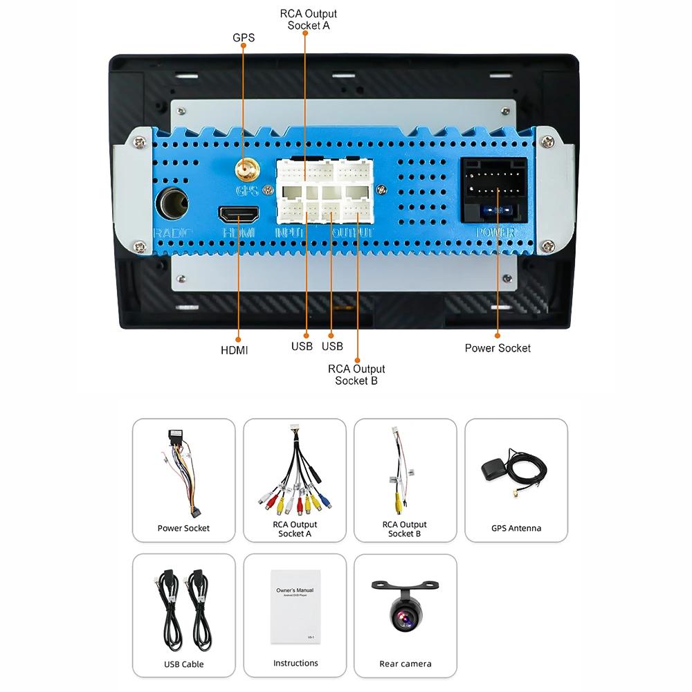 Eunavi 2 Din Android system universal Car Multimedia Radio Player GPS Navigation Auto stereo PC Audio Video WIFI USB BT NO DVD