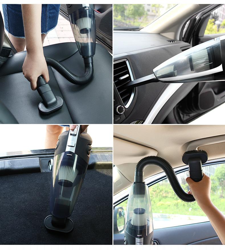 Car vacuum cleaner, portable wireless charging car wet and dry vacuum cleaner, household handheld high-power vacuum cleaner