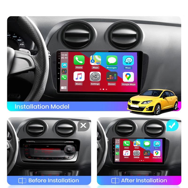 Eunavi 2 Din Android Auto Radio For Seat Ibiza 6j 2009 - 2014 2010 Carplay 4G Car Multimedia Player GPS Autoradio 2din DVD