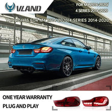 Cargar imagen en el visor de la galería, GTS OLED Style For BMW 4 Series VLAND Taillight F32 F33 F36 F82 F83 M4 Facelift Rear Lights LED 2014-2020 Sequential Turn Signal