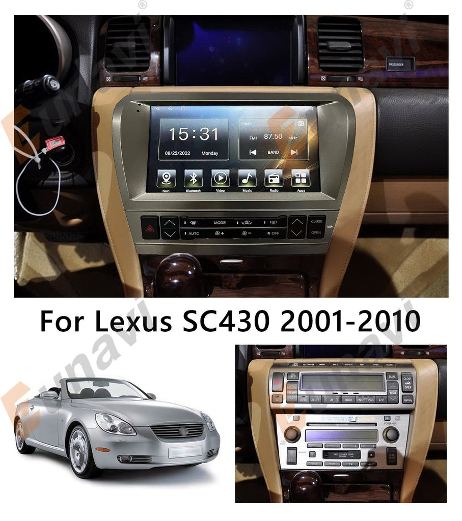 Eunavi Android Car Radio multimedia Player For Lexus SC430 2001-2010 Android Car Radio Stereo Autoradio 2 Din Tesla Style 4G