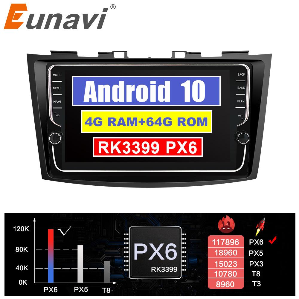 Eunavi Double 2 Din Android 10 Car radio dvd multimedia For Suzuki Swift 2008-2016 2din Stereo headunit GPS Autoradio no cd