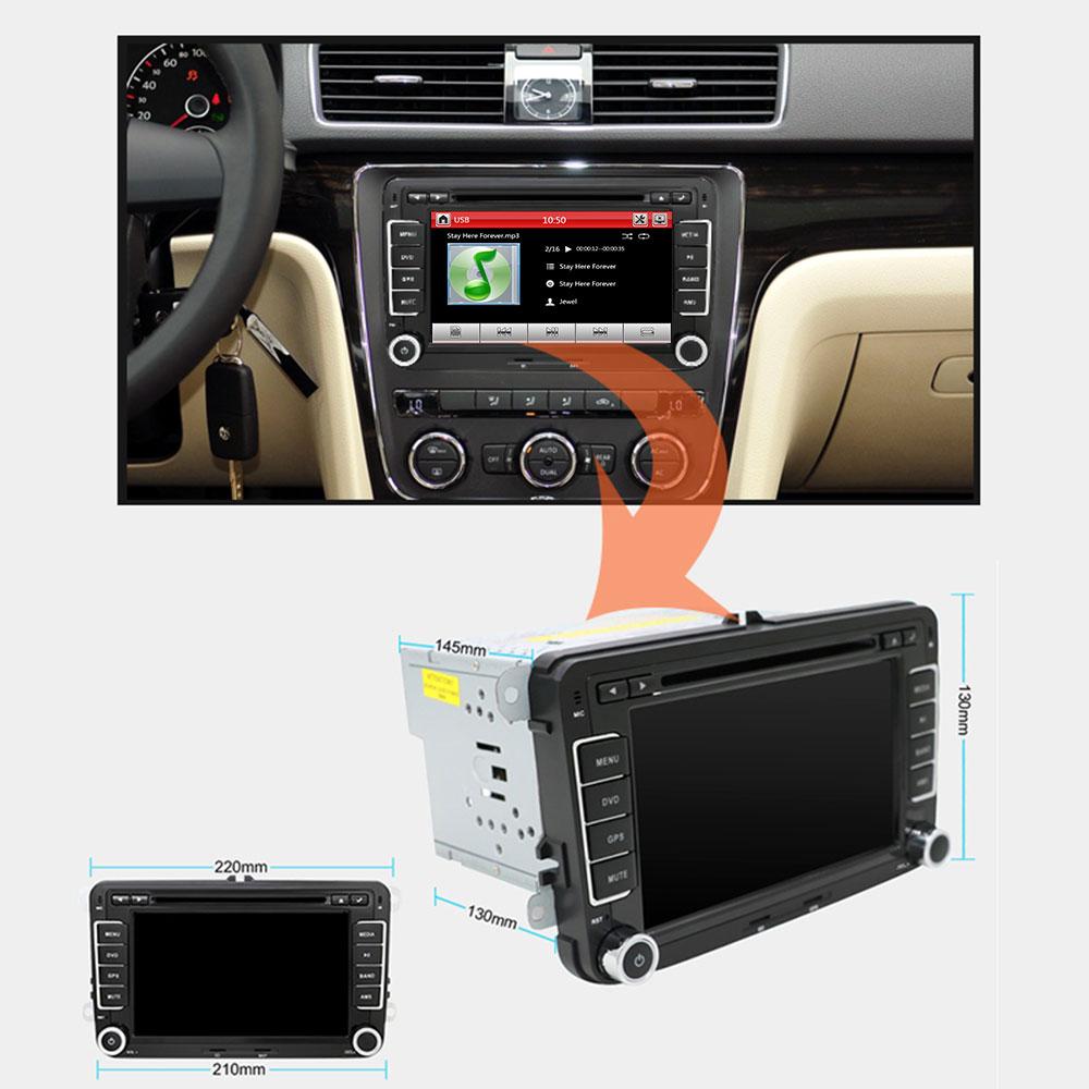 Eunavi 2 din 7 inch Car DVD player Radio Stereo GPS for VW GOLF POLO JETTA TOURAN MK5 MK6 PASSAT B6 bluetooth SWC Touch Screen