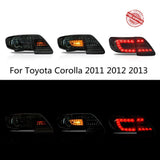 VLAND Tail Lights Assembly For Toyota Corolla 2011 2012 2013 Taillight Tail Lamp Turn Signal Reverse Lights LED DRL Light