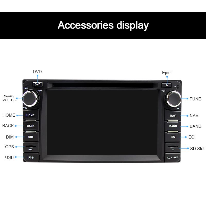 Eunavi 2din car dvd radio player for Toyota Hilux VIOS Old Camry Prado RAV4 Prado 2003-2008 gps navigation stereo touch screen