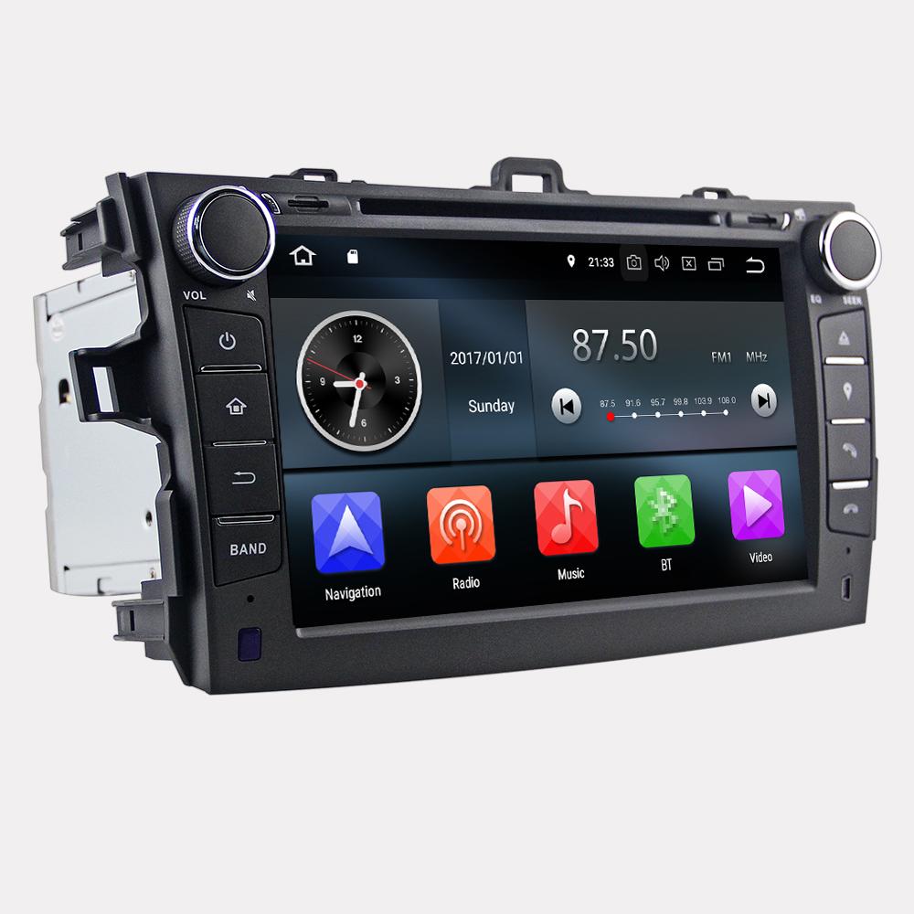 Eunavi 2 din Car dvd Android 9 Multimedia Player for Toyota Corolla 2007 2008 2009 2010 2011 radio gps stereo headunit 4G 64GB