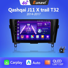 Load image into Gallery viewer, Eunavi 2 Din Android Auto Car Multimedia Player For Nissan Qashqai J11 X-Trail 3 T32 2013-2017 Auto Radio QLED Screen 4G GPS DVD