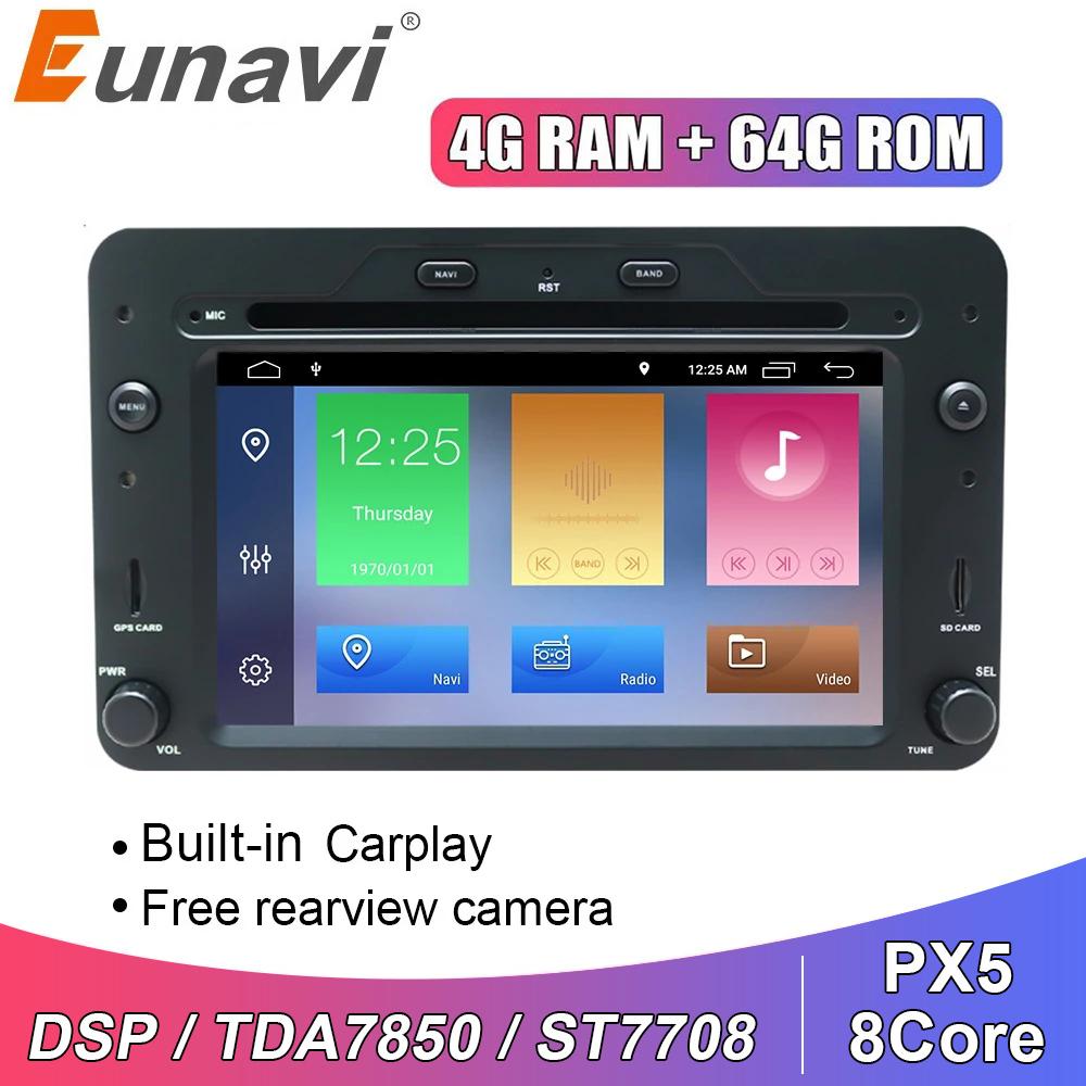 Eunavi 2 Din Android 10  Car Multimedia Player DVD GPS Radio Auto For Alfa Romeo Spider Alfa Romeo 159 Brera 159 Sportwagon WIFI