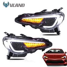 Charger l&#39;image dans la galerie, VLAND Headlamp Car Headlights Assembly for 2012-2016 Scion FR-S 2017-2019 Toyota 86 Head light moving turn signal Dual Beam Lens