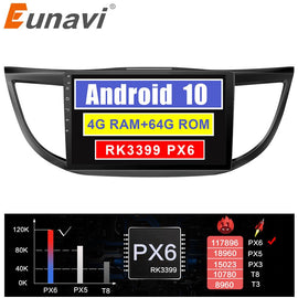 Eunavi 2 din Touch screen Car Radio Multimedia player For Honda CRV 2012-2016 GPS Stereo NO DVD 1024*600 HD Android 10