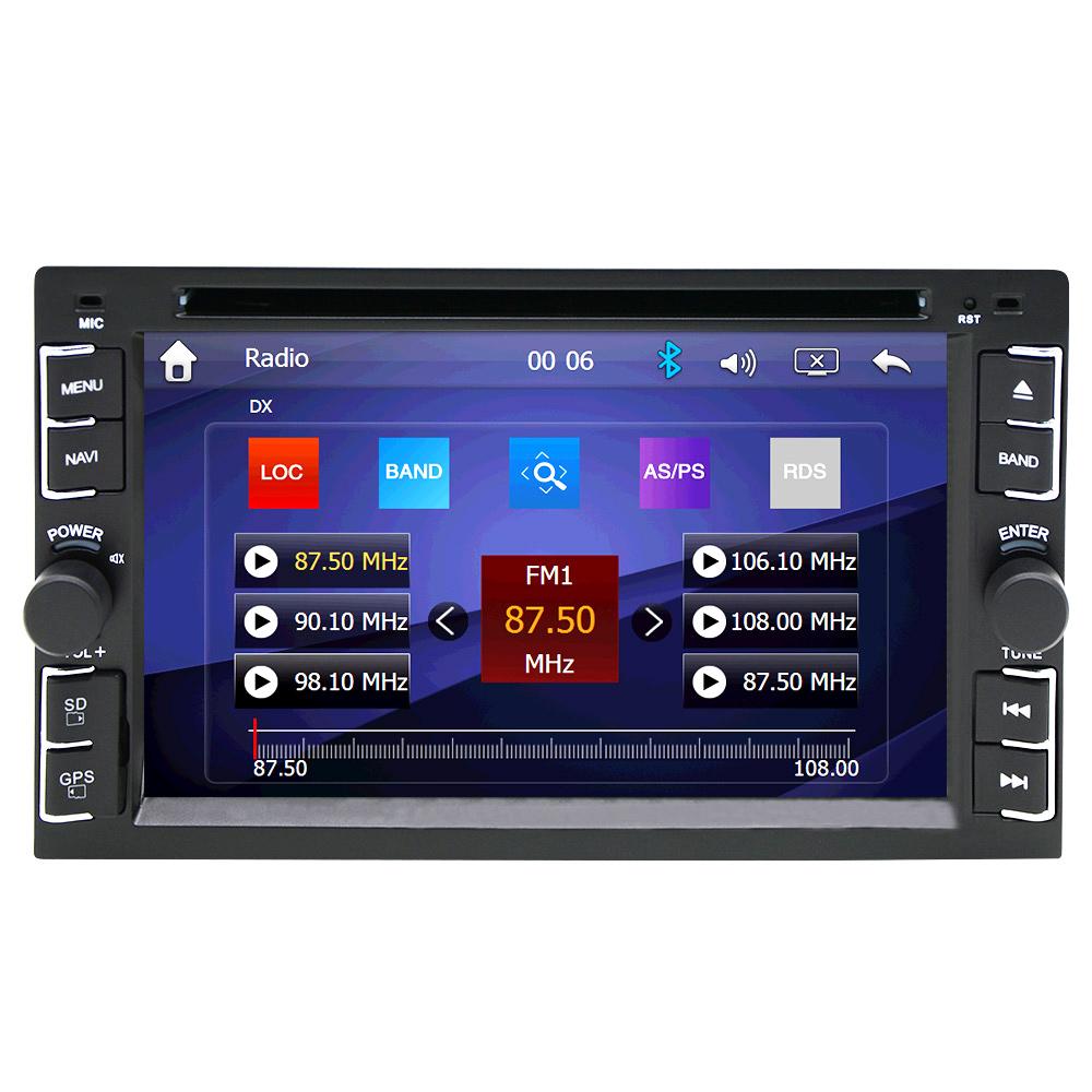 Eunavi 2 din multimedia universal car dvd radio player gps navigation tape recorder autoradio cassette stereo with free map card