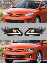 Laden Sie das Bild in den Galerie-Viewer, VLAND Headlamp Car Assembly Fit For Toyota COROLLA 2011 2012 2013 Headlight Full LED Headlamp With DRL Turn Signal Light