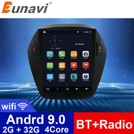 Eunavi 2 Din radio samochodowe z androidem dla Hyundai Ix35 2010-2015 odtwarzacz multimedialny wideo Audio 9.7 ''pionowy ekran tesli GPS 2Din