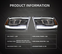 Cargar imagen en el visor de la galería, VLAND Factory Full LED RAM 1500 2500 3500 Headlights 2009-2019 RAM1500 CLASSIC 2019-2021 Head Lamp For Dodge RAM2500 RAM3500