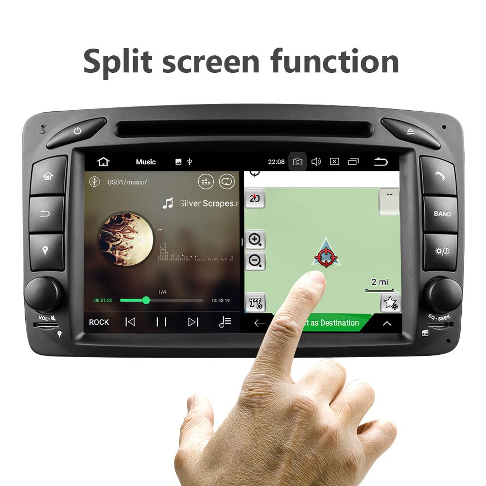 Eunavi 7 "samochodowy odtwarzacz dvd z systemem Android GPS dla Mercedes Benz CLK W209 W203 W463 Wifi DSP RDS Bluetooth radio stereo audio odtwarzacz multimedialny