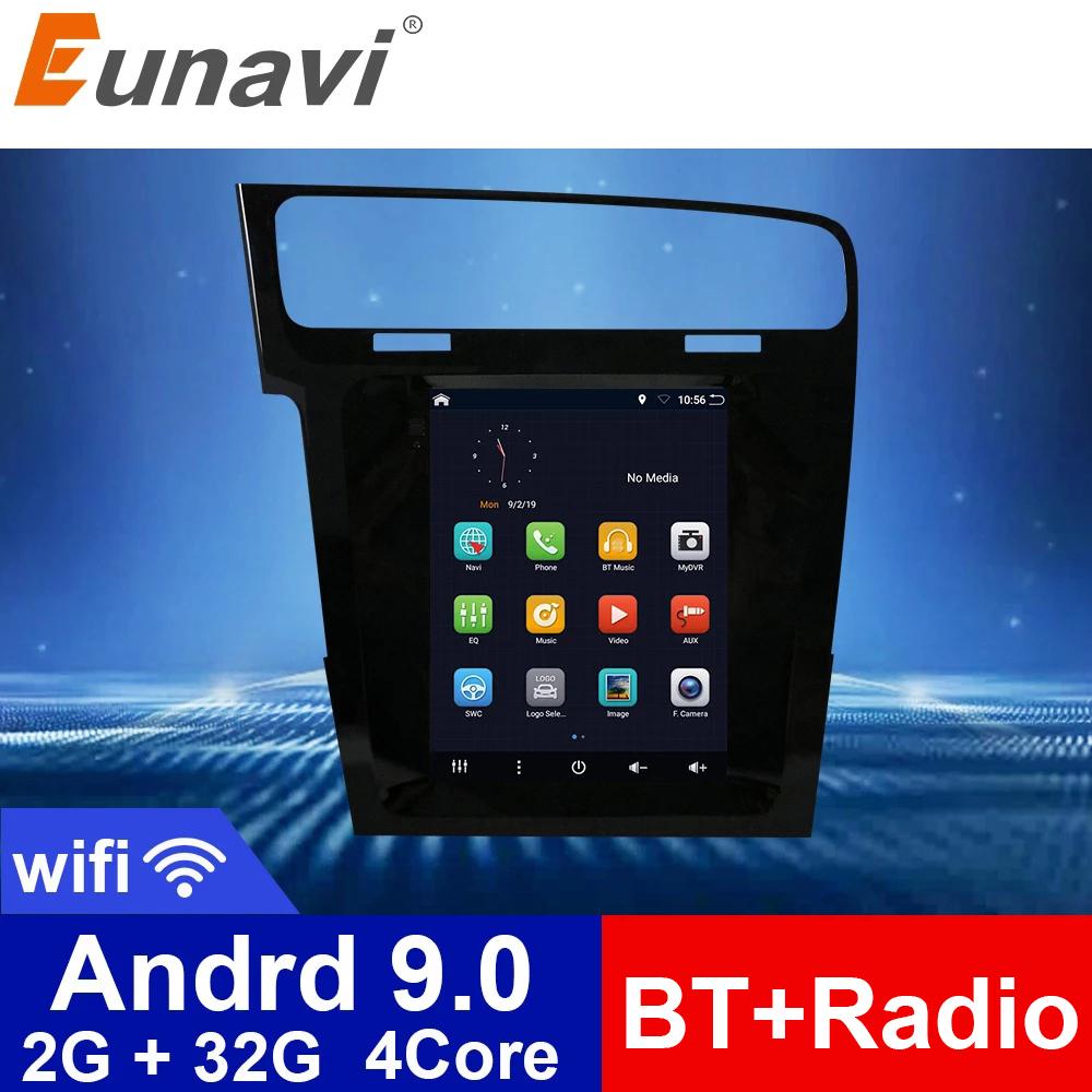 Eunavi 2 Din Android Car Radio For VW Volkswagen Golf 7 Golf7 2013-2015 Multimedia Video Player Vertical Tesla screen GPS