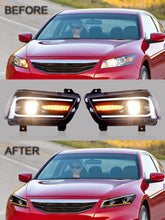 Charger l&#39;image dans la galerie, VLAND Headlamp Car Headlights Assembly for Honda Accord 2008-2012 Headlight LED DRL with moving turn signal Dual Beam Lens