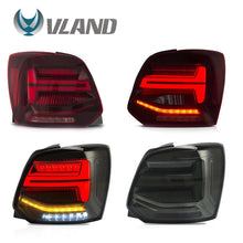 Załaduj zdjęcie do przeglądarki galerii, VLAND Tail lights Assembly for Volkswagen Polo 2011-2017 Taillight Tail Lamp with Turn Signal Reverse Lights LED DRL light