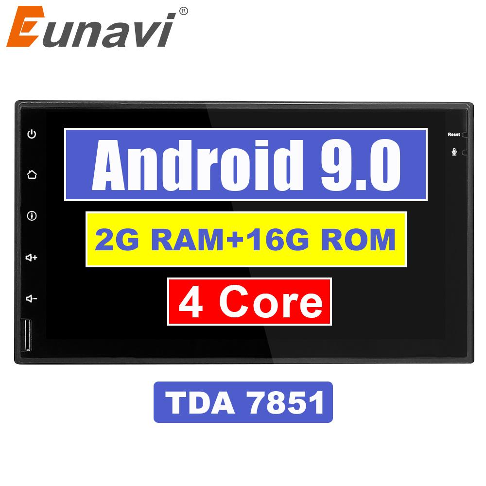 Eunavi 2 din 7'' Android 10 Universal Car Radio Multimedia player Double 2Din autoradio stereo GPS Navigation 4G WIFI NO DVD CD